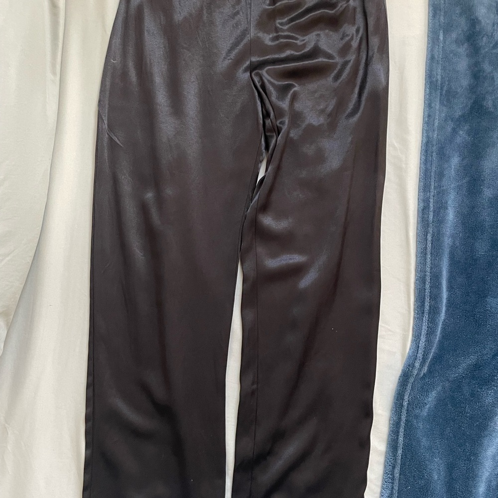 Black Satin Pants